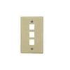 45-933-BU, Connector Accessories Standard Datacom Wall Plate Ivory Bulk (50 Items) view 1