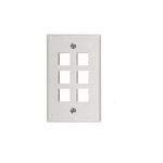45-936-BU, Connector Accessories Standard Datacom Wall Plate Ivory Bulk (50 Items)