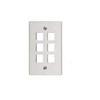 45-936-BU, Connector Accessories Standard Datacom Wall Plate Ivory Bulk (50 Items) view 1