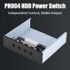 ASHATA PH004 HDD Power Switch, 4 Hard Disk Control System, Hard Drive Selector SATA Switcher Hard Disk Power Switch for Desktop PC Computer view 2