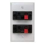 30-1501, Connector Accessories Double Pair Standard Wall Plate Ivory (5 Items)