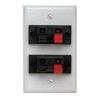 30-1501, Connector Accessories Double Pair Standard Wall Plate Ivory (5 Items) view 1