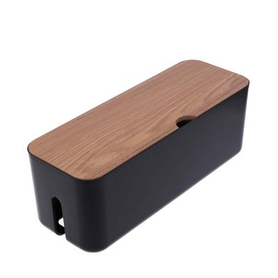 Cable Organizer Box Travel Electronic Organizer Cord Storage Box Cable Management Wire for Desktop Home Office Kitchen Black Computer Travel Electronic