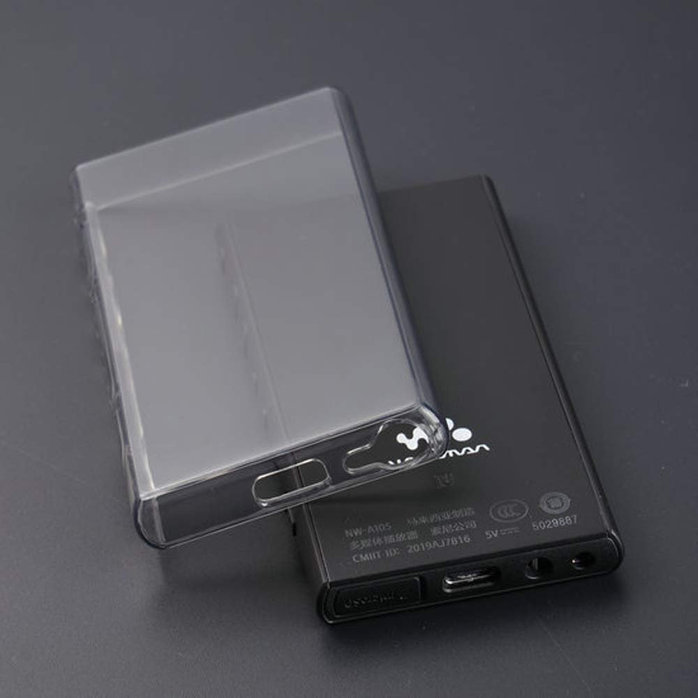 BestforYou for Sony Walkman NW-A100 A105 A106 Case,Soft Clear TPU Protective Skin Case Cover for Sony Walkman NW-A100 A105 A105HN A106 A106HN A107 A100TPS (Without Glass, Clear Black)