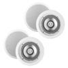 OSD Audio ICE640WRS 6.5" Weather Proof Outdoor Rated Ceiling Speakers Aluminum Grill Swivel Tweeter W/Crossover - 2 Pack view 1