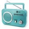 Radio Teal/Silver Premium Home Vintage Portable Retro Radio Classic AM/FM Radio with Built in Speakers + Headphone Jack view 2