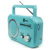 Radio Teal/Silver Premium Home Vintage Portable Retro Radio Classic AM/FM Radio with Built in Speakers + Headphone Jack view 4