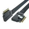 10Gtek 24G SlimSAS SFF-8654 to SFF-8654 Cable, 8i, SAS 4.0, 100-ohm, for Servers, Storage Systems, Workstations & High-Performance Computing, Right Exit to Right Exit, 0.5-m(1.65ft) view 1