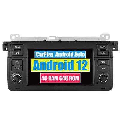 RoverOne Car Stereo Bluetooth Radio Multimedia Head Unit GPS Navigation for BMW E46 M3 Z3 Z4 318i 320i with Android System DSP MirrorLink