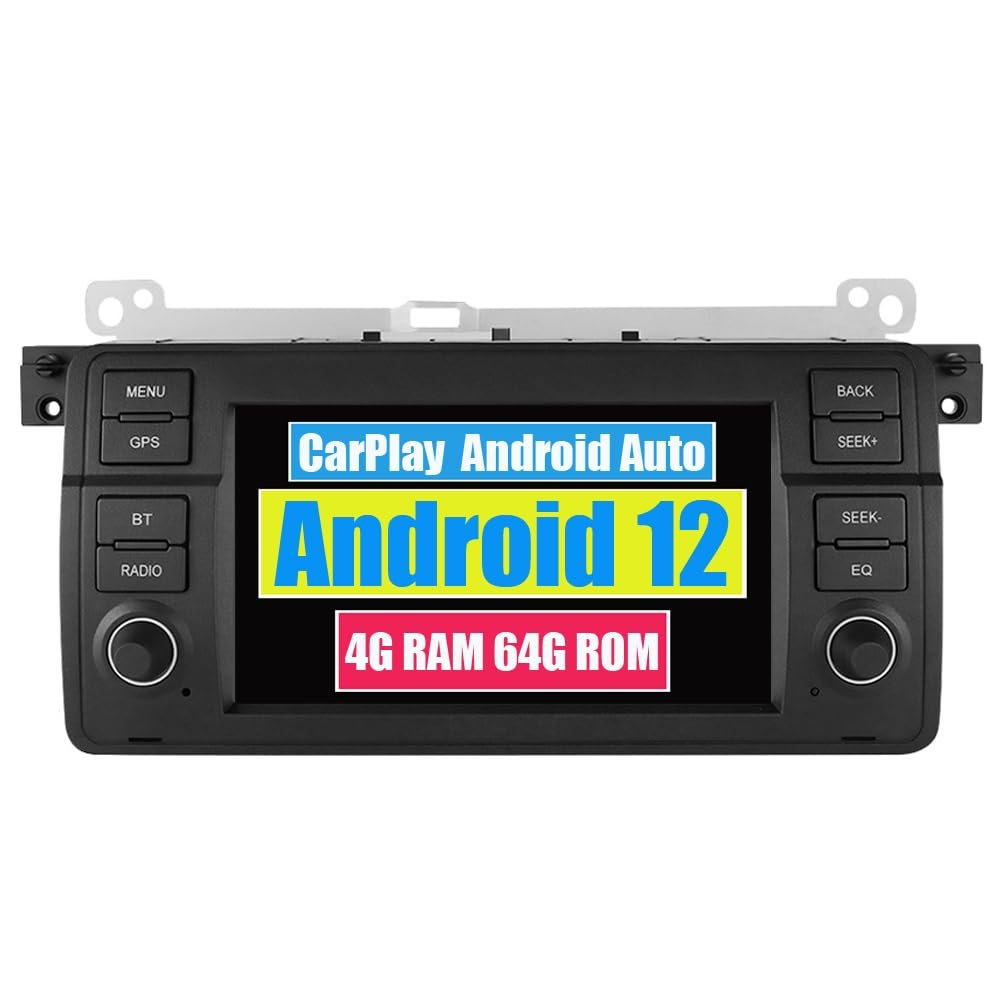 RoverOne Car Stereo Bluetooth Radio Multimedia Head Unit GPS Navigation for BMW E46 M3 Z3 Z4 318i 320i with Android System DSP MirrorLink