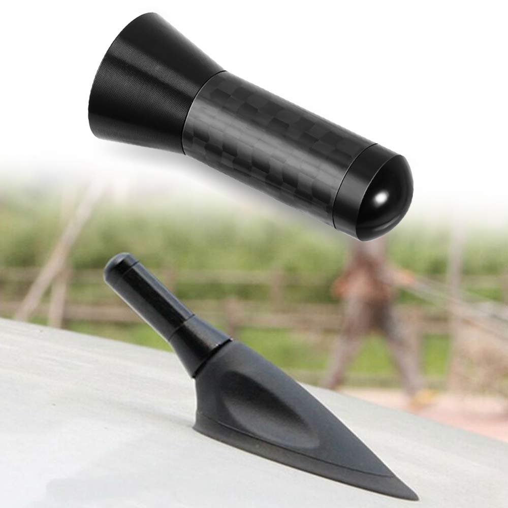 1.4" Short Carbon Fiber Car Stubby Mast Antenna Replacement