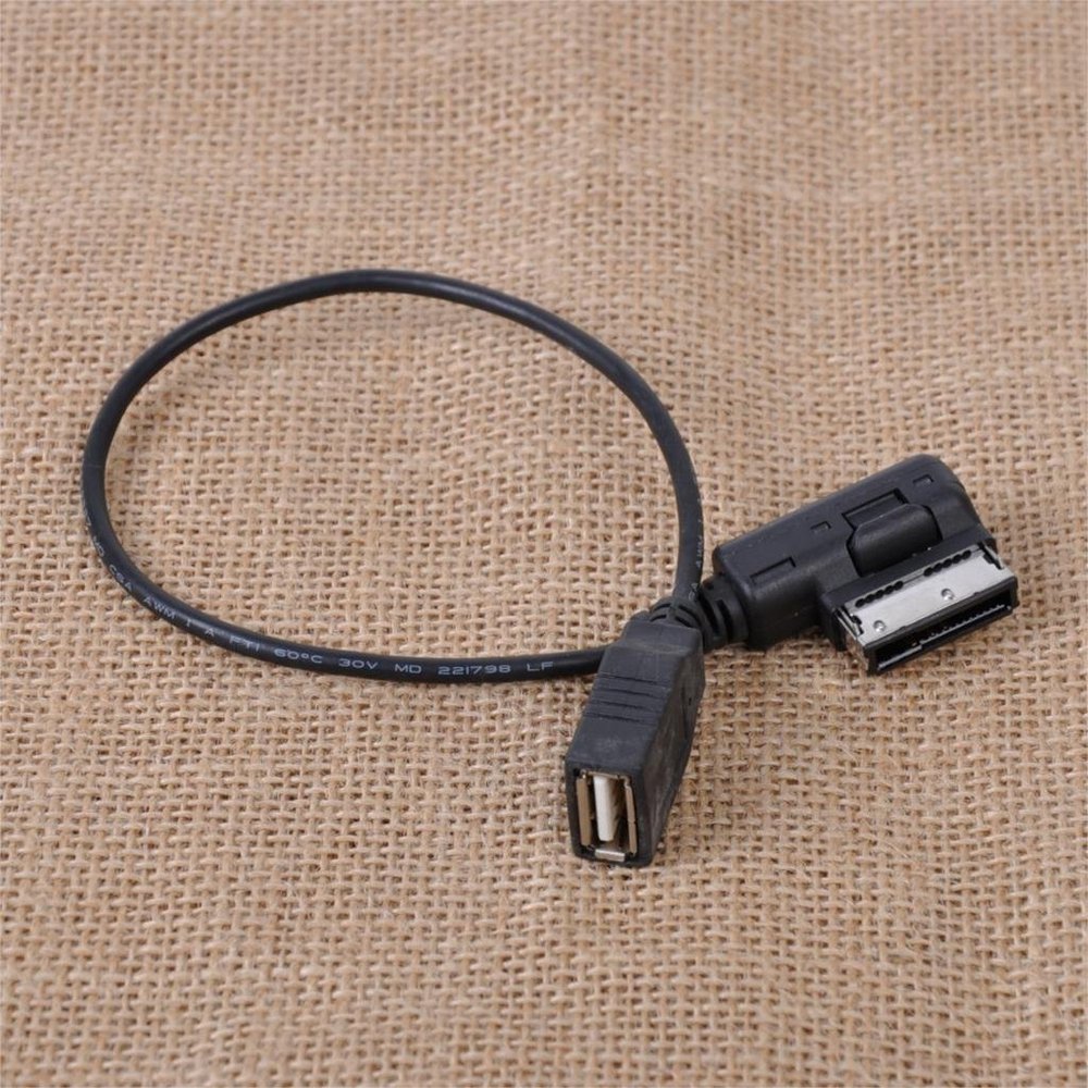 Mathenia Car Parts, Black Music MP3 Player Media-In AMI MDI AUX to USB Adapter Cable Interface for Audi A3 A4/S4 A5/S5 RCD510 RCD310