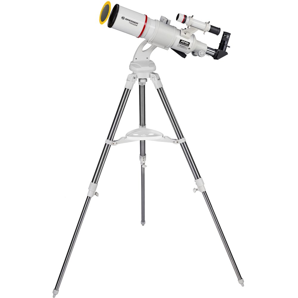 Bresser Refractor Telescope Messier AR-90/500 Nano AZ with Azimuthal Mount and Stainless Steel Tripod