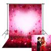 RUINI Valentine's Photography Backdrop Red Hearts Love Theme Shiny Sparkling Bokeh Party Decorations Banner (Not Glitter) 5x7FT view 1