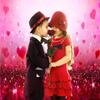 RUINI Valentine's Photography Backdrop Red Hearts Love Theme Shiny Sparkling Bokeh Party Decorations Banner (Not Glitter) 5x7FT view 2
