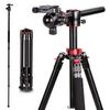 Camera Tripod, 76Professional Horizontal Aluminum Alloy Tripod for DSLR with 360 Degree Ball Head Quick Release Plate, Bubble Fluid Level,Handle and Bag Travel for Canon Sony DSLR Cameras view 1