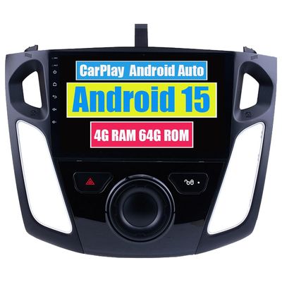RoverOne Car Stereo Bluetooth Radio Multimedia Head Unit GPS Navigation for Ford Focus 3 2012 2013 2014 2015 with Touch Screen Android DSP MirrorLink