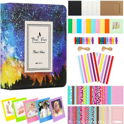 BigTrend 2x3 Inch Photo Paper Film Album Set for Fujifilm Instax Mini Camera, Polaroid Snap, Z2300, SocialMatic Instant Cameras & Zip Instant Printer (Galaxy-2, 64 Pockets)