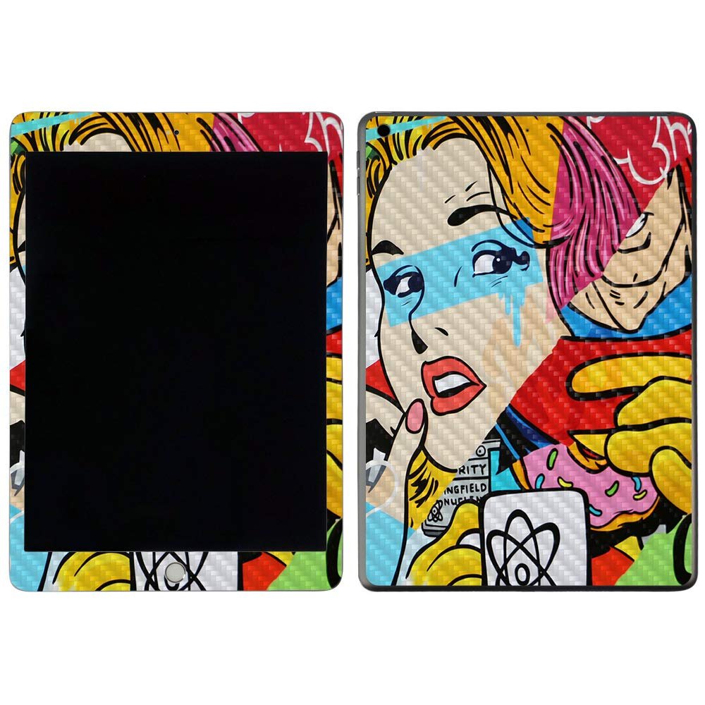 MightySkins Carbon Fiber Skin For Apple iPad 7th Gen. (10.2" 2019) - Graffiti Wild Styles | Protective, Durable Textured Carbon Fiber Finish | Easy To Apply, Remove, and Change Styles | Made in the USA