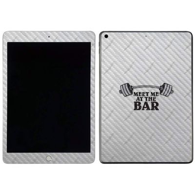 MightySkins Carbon Fiber Skin for Apple iPad 7th Gen. (10.2" 2019) - Meet Me at The Bar | Protective, Durable Textured Carbon Fiber Finish | Easy to Apply, Remove, and Change Styles | Made in The USA