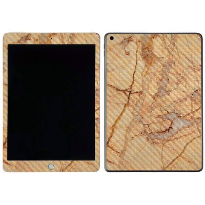 MightySkins Carbon Fiber Skin for Apple iPad 7th Gen. (10.2" 2019) - Amber Marble | Protective, Durable Textured Carbon Fiber Finish | Easy to Apply, Remove, and Change Styles | Made in The USA