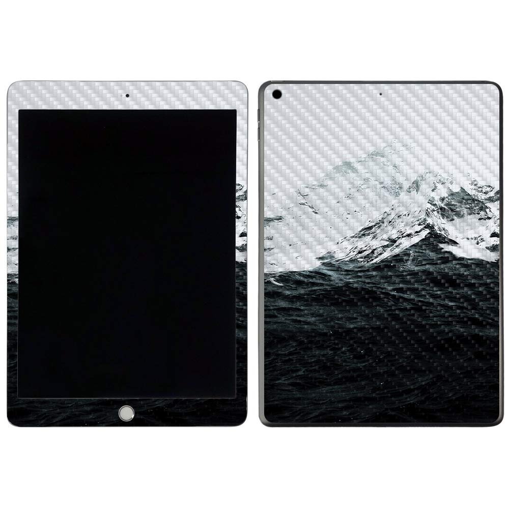 MightySkins Carbon Fiber Skin for Apple iPad 7th Gen. (10.2" 2019) - Mountain Waves | Protective, Durable Textured Carbon Fiber Finish | Easy to Apply, Remove, and Change Styles | Made in The USA