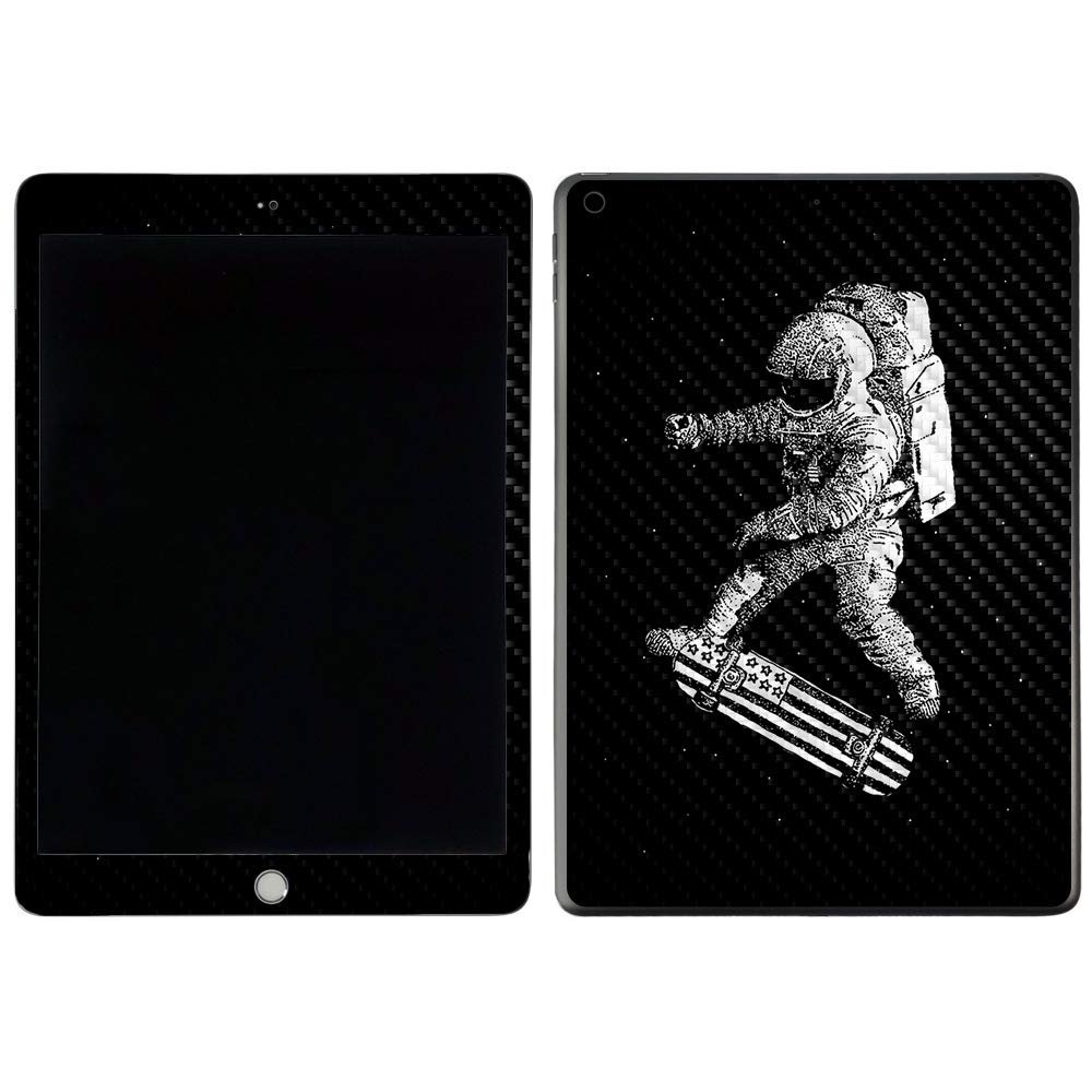 MightySkins Carbon Fiber Skin for Apple iPad 7th Gen. (10.2" 2019) - Space Kickflip | Protective, Durable Textured Carbon Fiber Finish | Easy to Apply, Remove, and Change Styles | Made in The USA
