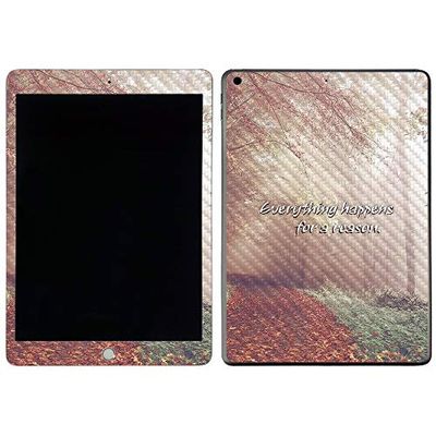 MightySkins Carbon Fiber Skin For Apple iPad 7th Gen. (10.2" 2019) - Happens For A Reason | Protective, Durable Textured Carbon Fiber Finish | Easy To Apply, Remove, and Change Styles | Made in the USA, Model Number: CF-APIP1019-Happens For A Reason