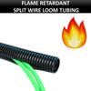 Kable Kontrol Flame Retardant Split Wire Loom Tubing 1-1/4 Inch 200 Ft Long - Black Self-Extinguishing Wire Conduit Cover for Cords - Corrugated Tubing and Protector  Durable Polypropylene view 2