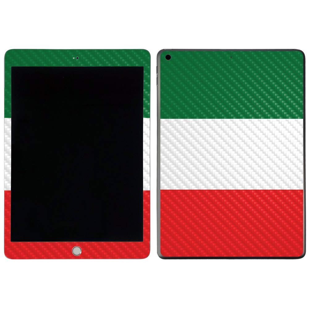 MightySkins Carbon Fiber Skin for Apple iPad 7th Gen. (10.2" 2019) - Italian Flag | Protective, Durable Textured Carbon Fiber Finish | Easy to Apply, Remove, and Change Styles | Made in The USA