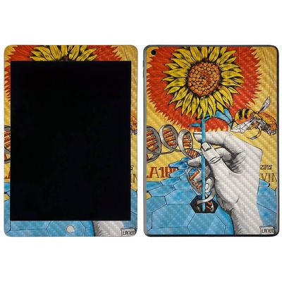 MightySkins Carbon Fiber Skin for Apple iPad 7th Gen. (10.2" 2019) - Sunflower DNA | Protective, Durable Textured Carbon Fiber Finish | Easy to Apply, Remove, and Change Styles | Made in The USA
