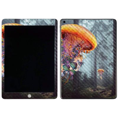 MightySkins Carbon Fiber Skin For Apple iPad 7th Gen. (10.2" 2019) - Skater Penguin | Protective, Durable Textured Carbon Fiber Finish | Easy To Apply, Remove, and Change Styles | Made in the USA, Model Number: CF-APIP1019-Skater Penguin