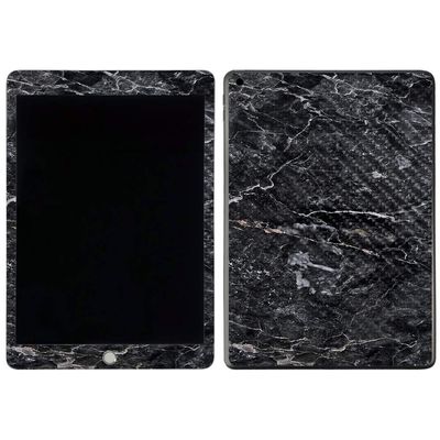 MightySkins Carbon Fiber Skin for Apple iPad 7th Gen. (10.2" 2019) - Onyx Marble | Protective, Durable Textured Carbon Fiber Finish | Easy to Apply, Remove, and Change Styles | Made in The USA