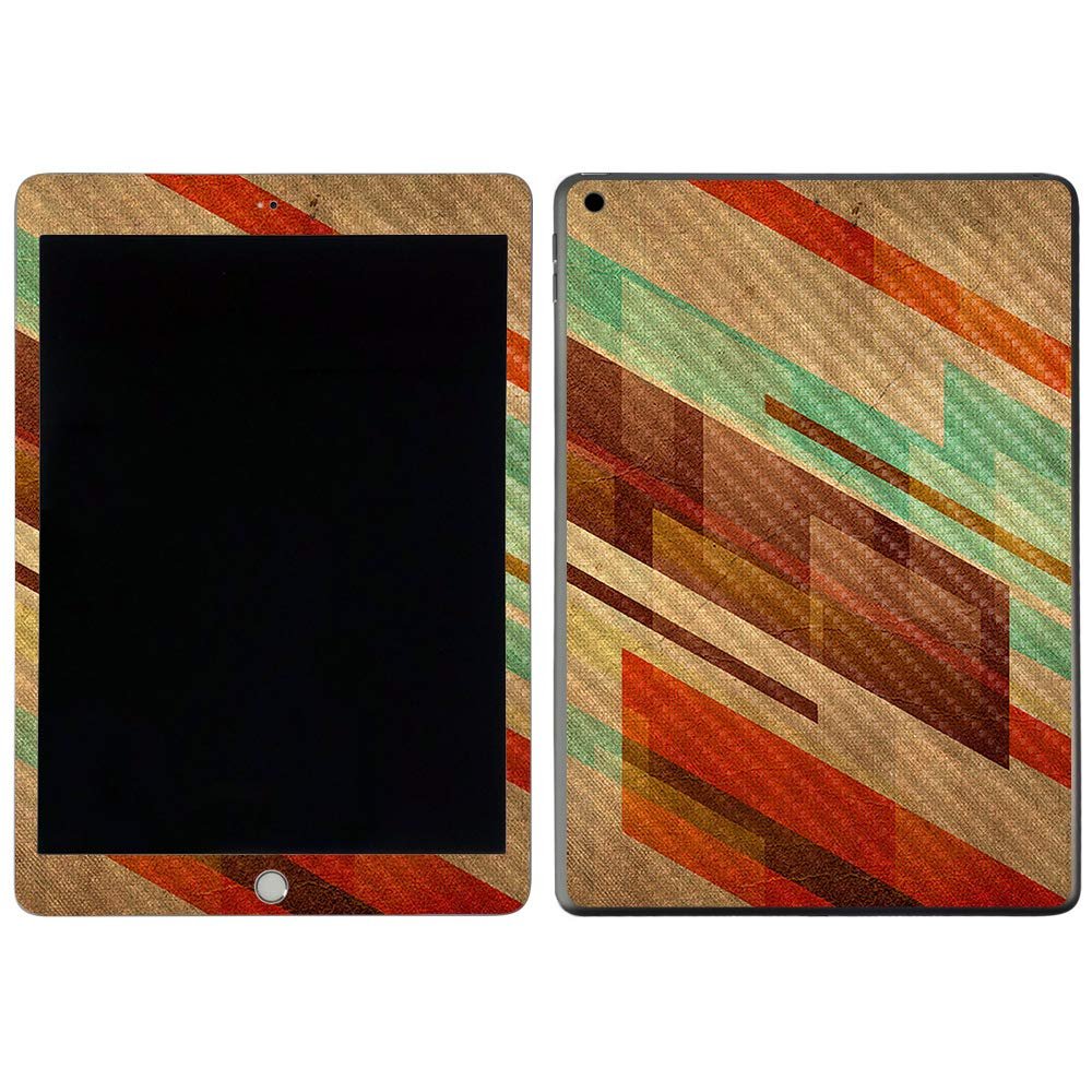 MightySkins Carbon Fiber Skin For Apple iPad 7th Gen. (10.2" 2019) - Tropical Stripes | Protective, Durable Textured Carbon Fiber Finish | Easy To Apply, Remove, and Change Styles | Made in the USA (CF-APIP1019-Tropical Stripes)