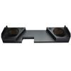 American Sound Connection Compatible with GMC Sierra 2014-2018 Double Cab Dual 12" Sub Box Enclosure - Rhino Coated view 2