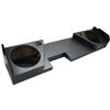 American Sound Connection Compatible with GMC Sierra 2014-2018 Double Cab Dual 12" Sub Box Enclosure - Rhino Coated view 3