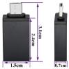 AAOTOKK OTG Micro USB Adapter, Aluminum Alloy Male to USB 2.0 A Female OTG (On The Go) Adapter for Android Smartphone Tablets and More USB Devices (2 Pack-Black) view 2