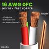 GEARit 16/4 Speaker Wire (100 Feet) 16AWG Gauge - Fire Safety in Wall Rated Audio Speaker Wire Cable / CL2 Rated / 4 Conductors - OFC Oxygen-Free Copper, White 100ft view 2