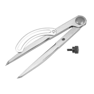 Utoolmart Professional Woodworking Compass Wing Divider Scriber Adjustable Leather Scriber Compass Drawing Tool Maximum Opening 7" Total Length 3.9"