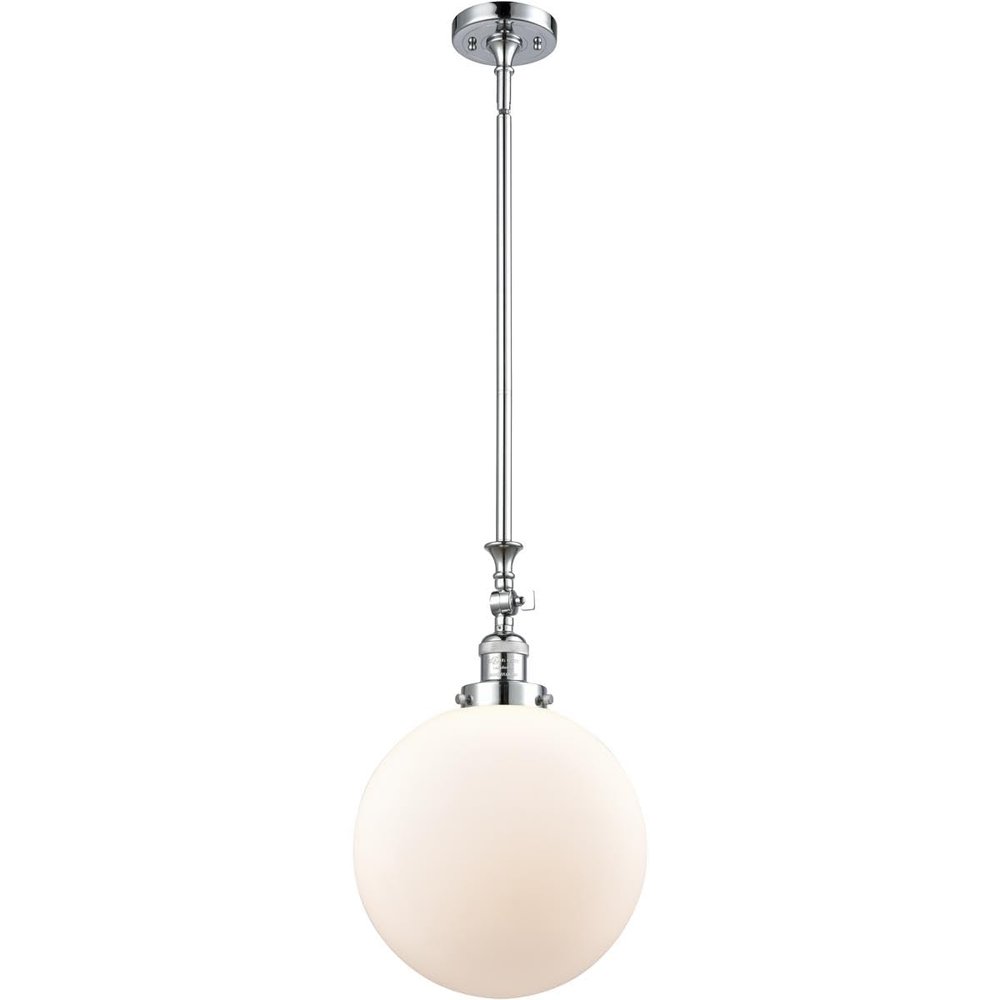 Innovations Lighting 206-PC-G201-12-LED XX-Large Beacon 1 Light Mini Pendant, Polished Chrome