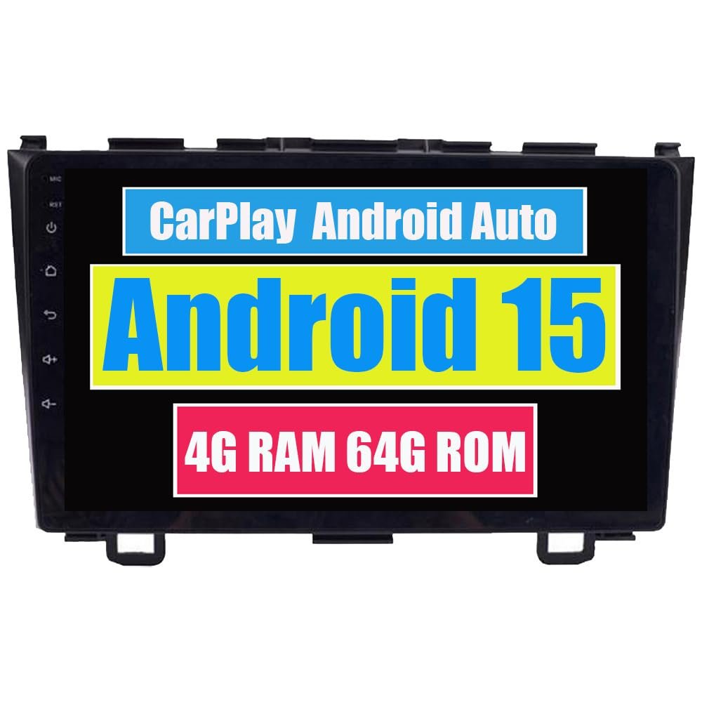 RoverOne Car Stereo Bluetooth Radio GPS Navigation Multimedia Head Unit for Honda CR-V CRV 2006 2007 2008 2009 2010 2011 with Touch Screen Android DSP MirrorLink