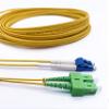 Elfcam - 15m/49.21ft Fiber Optic Cable SCA to LC/UPC OS2 Singlemode Duplex 9/125um LSZH, Yellow, 15 Meter view 1