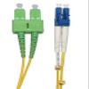 Elfcam - 15m/49.21ft Fiber Optic Cable SCA to LC/UPC OS2 Singlemode Duplex 9/125um LSZH, Yellow, 15 Meter view 4