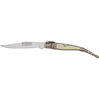 Joker Pocket Knife Decorated N107D with zamak Handle - ABS, Blade 3.54 inches, Stainless Steel 420, Fishing Tool, Hunting, Camping and Hiking