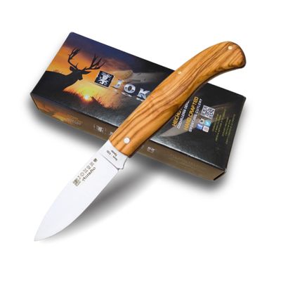 Joker Pocket Knife NO77, olive wood handle, 420 stainless steel, 2.75 inches blade, fishing tool, Hunting, camping and hiking