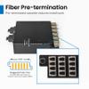 ICC LC MPO Fiber Optic Cassette, 24 Fiber OM1 Multimode, Beige LC Duplex Adapters, Staggered Push Pin Design Fiber Enclosures and Patch Panels view 3