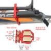 Bagdent Cross Country Skis and Poles Holder  1 Pair, Universal Nordic Ski Pole Carrier (Red) view 4