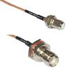 1 feet RG316 F Female to RP-TNC Female Bulkhead RF Pigtail Coaxial Cable view 1