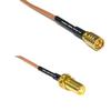 0.5 feet RG316 SMB Female to SMA Female Long RF Pigtail Coaxial Cable view 1