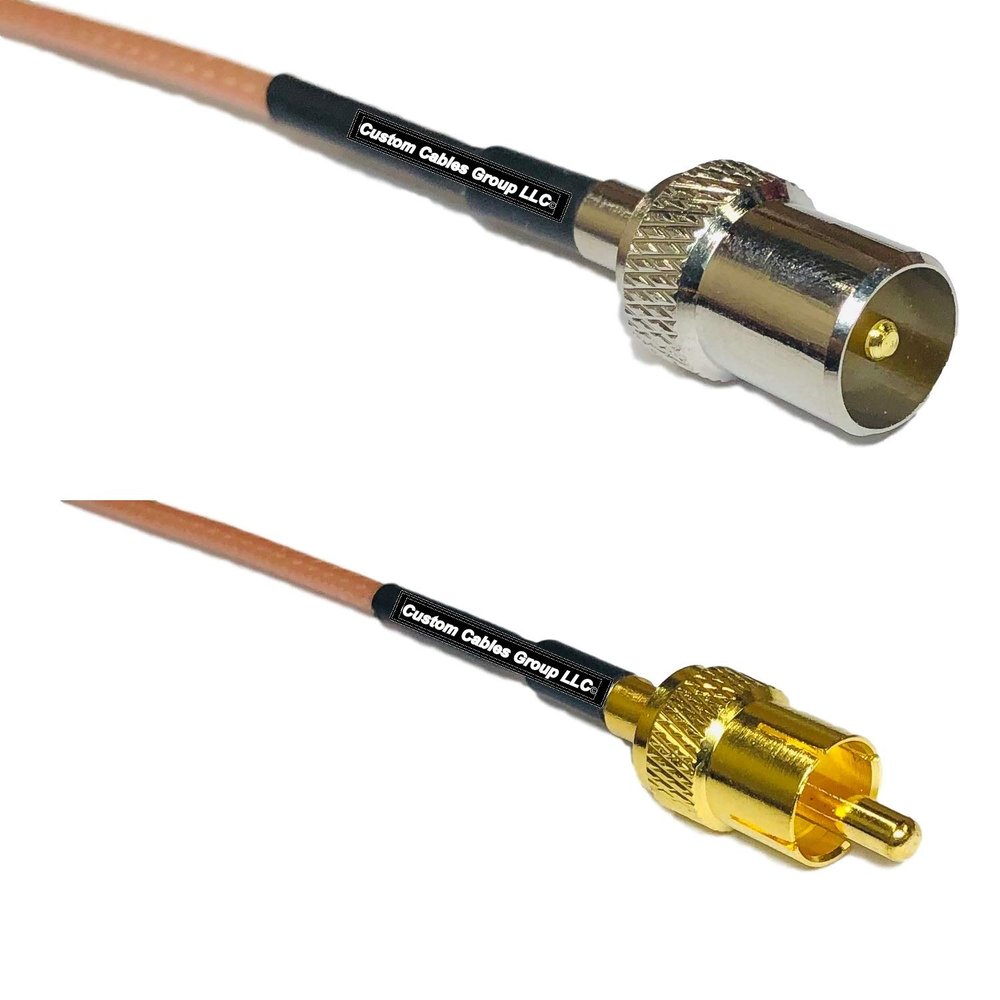 0.5 feet RG316 DVB TV Pal Male to RCA Male RF Pigtail Coaxial Cable